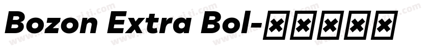 Bozon Extra Bol字体转换